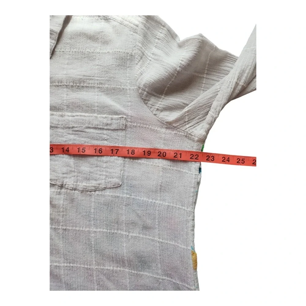 Soft‎ surroundings Tunic Medium Gauze Lace Floral Embroidered Romantic Lagenlook - Picture 9 of 10